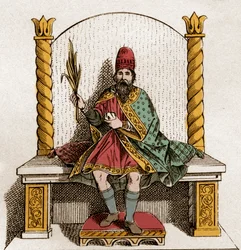 Portrett av Bonifatius III av Toscana (985-1052) Markis av Canossa og Toscana - Bonifatius III, markgreve av Toscana eller Bonifatius av Canossa - Bonifacio III di Canossa (o Bonifacio IV di Toscana) Gravering av 1861