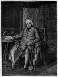 Portrett av kardinal Jean-Baptiste (Jean Baptiste) av Belloy Morangle (Belly-Morangle) (1709-1808) Gravering fra 1800-tallet