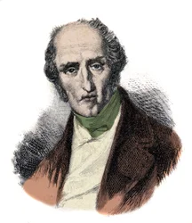 Portrett av Charles Fourier (1772 - 1837), fransk sosialistisk teoretiker. Gravering av 1800-tallet.