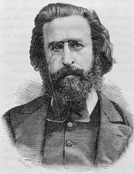Portrett av Charles Théophile Ferré (1845 - 1871). Gravering av slutten av 1800-tallet i "Histoire de France"" av H. Martin.