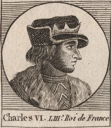 Portrett av Charles VI (1368-1422), konge av Frankrike - CHARLES VI (1368-1422) konge av Frankrike