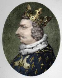 Portrett av Karl V den vise (1338 - 1380), konge av Frankrike