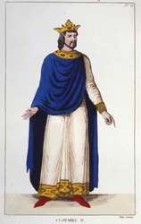 Portrett av Clothaire II (584 - 628), konge av Neustria og konge av frankerne.