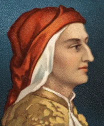 Portrett av Dante Alighieri (1265-1321), italiensk forfatter.