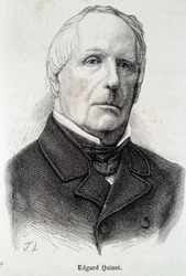 Portrett av Edgar (Edgard) Quinet, fransk historiker (1803 - 1875)