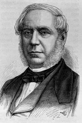 Portrett av Edouard Drouyn de Lhuys (1805 - 1881). Gravering av slutten av 1800-tallet i "Histoire de France"" av H. Martin.
