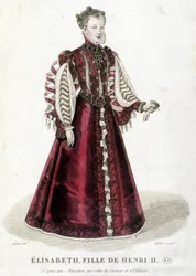 Portrett av Elisabeth, datter av Henrik II, konge av Frankrike (1519-1559).