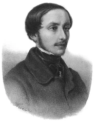 Portrett av Emilio Dandolo (1830 - 1859) figur i den italienske Risorgimento - gravering