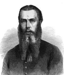 Portrait of Emperor Maximilian I of Mexico (1832-1867). Engraving in “The Illustrous Universe”