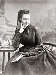 Portrett av Eugenia, kona til Napoleon III og franskmennenes dronning. 1800-tallet.