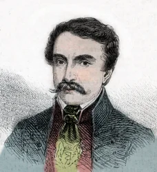 Portrett av Ferenc Deak (1803-1876), ungarsk politiker - Gravering fra "The Illustrous World""