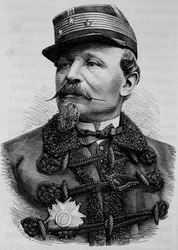 Portrett av general Chanzy (1823 - 1883). Gravering av slutten av 1800-tallet i "Histoire de France"" av H. Martin.
