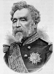 Portrett av general de la Motterouge. Gravering av slutten av 1800-tallet i "Histoire de France"" av H. Martin.