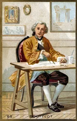 Portrait of Germain soufflot (1713 - 1780), French architect. Chromolithography of the late 19th century.