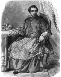 Portrett av Giacomo Antonelli (1808-1878), italiensk kardinal og statssekretær for den pavelige regjeringen.