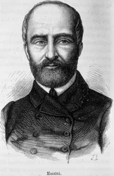 Portrait of Giuseppe Mazzini, Italian patriot and revolutonary (1805 or 1808 - 1872)