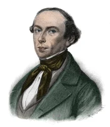 Portrett av Gottfried Ludolf Camphausen (1803-1890) prøyssisk politiker, statsminister i Preussen - Gottfried Ludolf Camphausen (1803-1890) bankmann og rhensk politiker.