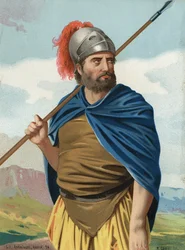 Portrett av Hannibal eller Hannibal Carthaginian War Man (Punic) (247 f.Kr. - 183 f.Kr.). etter "" kjente menn og kvinner "". Barcelona 1877.