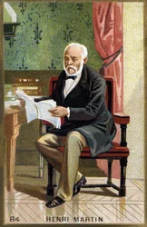 Portrait of Henri Martin. 19th century chromolithography.