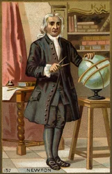 Portrett av Isaac Newton (1642-1727), engelsk matematiker, fysiker og astronom.
