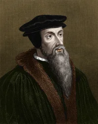 Portrett av Jean Calvin (1509-1564), fransk religiøs reformator og forfatter.