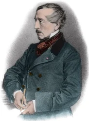 Portrett av Jean Jacques (Jean-Jacques) Ampere (1800-1864) fransk historiker -