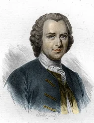 Portrett av Jean Jacques Rousseau, gravering fra 1800-tallet