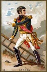 Portrait of Jean Lannes, Duke of Montebello (1769 - 1809) Marshal of France. Chromolithography of the 19th century.