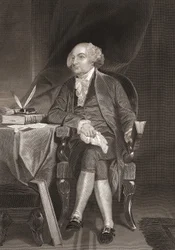 Portrait of John Adams (1735-1826), American statesman and second President of the United States. Engraving of the 19th century