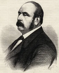 Portrett av Ledru Rollin (Ledru-Rollin) (1807-1874), fransk politiker. Gravering fra 1800-tallet.