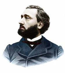 Portrett av Leon Gambetta (1838-1882), fransk politiker.
