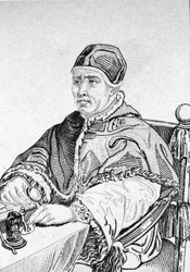 Portrett av Leon X (Johannes av Medici) (1475 - 1521), 215. pave (1513 - 1521).