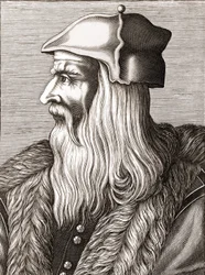 Portrett av Leonardo da Vinci (Leonardo da Vinci) (1452 - 1519).