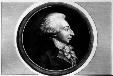 Portrett av Louis Michel Lepeletier, markis av Saint-Fargeau (Saint Fargeau), stedfortreder for konvensjonen (1760-1793). Gravering i "" Komplett samling av historiske malerier fra den franske revolusjonen, i tre bind.""" 1804.