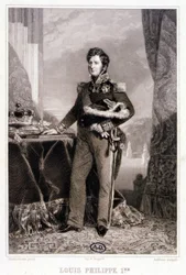 Portrett av Louis Philippe 1., kongen av franskmennene - gravering