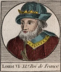 Portrett av Louis VI, kalt The Fat - gravering fra "Instruction sur l