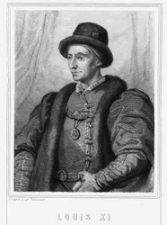 Portrett av Louis XI (1423 - 1483), konge av Frankrike - i "Histoire des Français"" av Lavallée, gravering, sd.