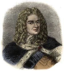 Portrett av Louis de Rouvroy hertugen av Saint-Simon - (Saint Simon) fransk soldat, diplomat og kjent dagbok - Portrett av Louis de Rouvroy, hertugen av Saint Simon (1675-1755) minnesmerke