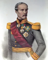 Portrett av Marechal Patrice de Mac Mahon (Mac-Mahon) (1808-1893) på den italienske landsbygda