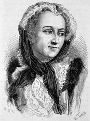 Portrett av Marie Leszczynska (1703 - 1768). Gravering av slutten av 1800-tallet i "Histoire de France"" av H. Martin.