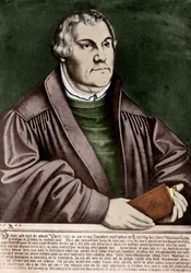 Portrett av Martin Luther (1483 - 1546) - Gravering 1544