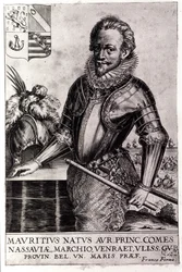 Portrett av Maurice de Nassau, Prince of Orange (f i Dillenburg