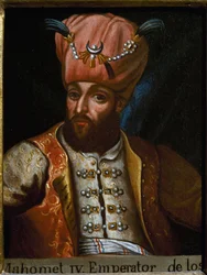 Portrett av Mehmed IV kalt jegeren, sultanen fra det osmanske riket