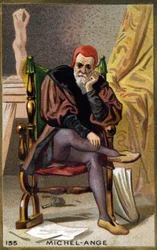 Portrett av Michelangelo Buonarroti dit Michelangelo (Michelangelo eller Michel Ange