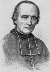 Portrett av Monsignor Darboy (1813 - 1871), erkebiskop av Paris. Gravering av slutten av 1800-tallet i "Histoire de France"" av H. Martin.