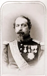 Portrett av Napoleon III. 1800-tallsfotografering.