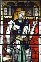 Portrett av Filip I av Habsburg (1478-1506) Konge av Spania Glassmaleri fra 1400-tallet. Brugge, Det hellige blods kapell