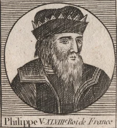 Portrett av Philip V den lange (1294 - 1322), konge av Frankrike - Philippe V (1294-1322) 