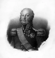 Portrett av Pierre Claude, grev Pajot, dit Pajol (1772-1844), fransk general, gravering fra 1800-tallet