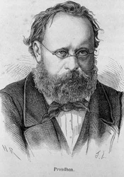Portrett av Pierre Joseph Proudhon (1809 - 1865) fransk sosialist - i "" L